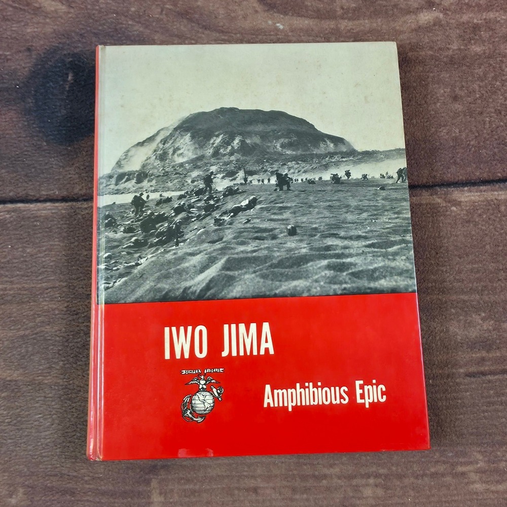 US Marine Corps Iwo Jima Amphibious Epic Book Red Good WWII History Monograph
